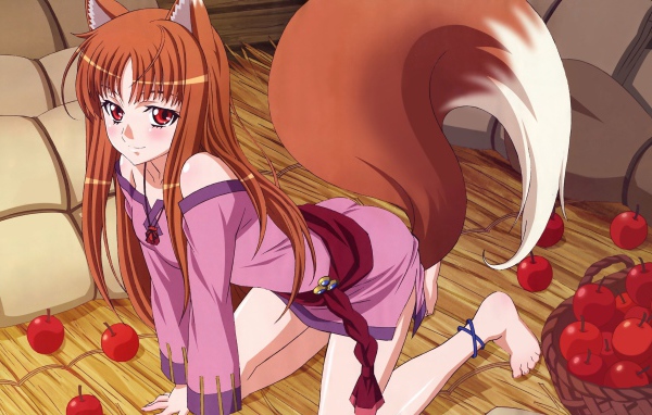 Волчица Холо в аниме Волчица и пряности