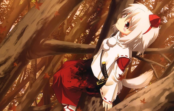 Белокурая девушка в аниме Touhou Project