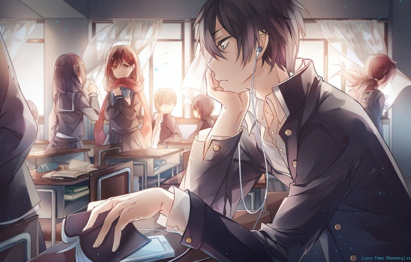 Задумчивый герой аниме Kagerou Project