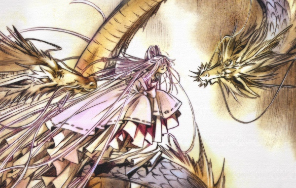 Драконы с девушкой аниме