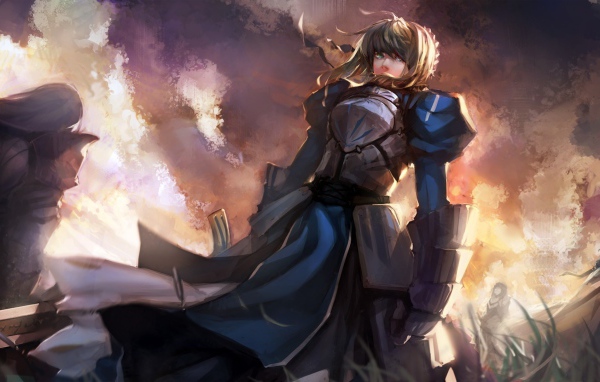 Девушка воин в аниме Fate-Zero