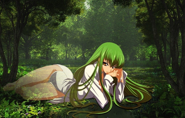 Зеленоволосая фея в аниме Код Гиас