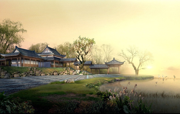 Японский пейзаж в мире аниме