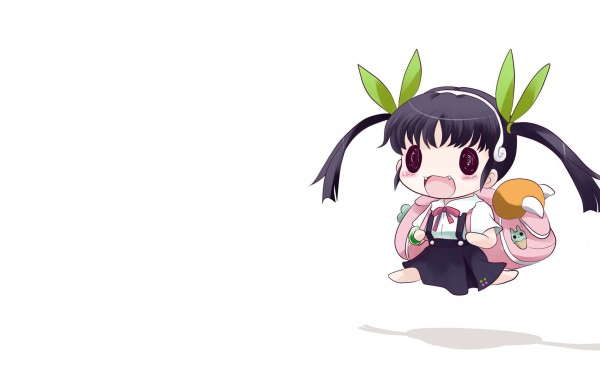 Маленькая девочка аниме с портфелем