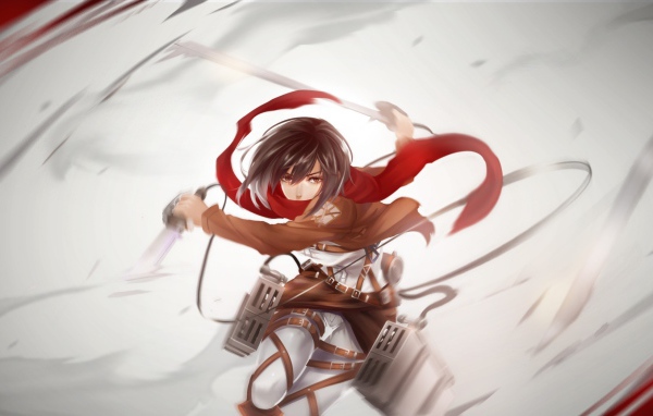 Микасса идет в бой, аниме Атака Титанов