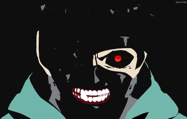 Красные глаза в аниме Tokyo Ghoul