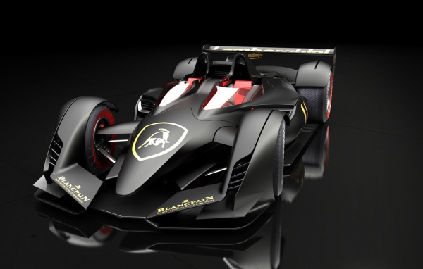 Черный болид для гонок Формула 1