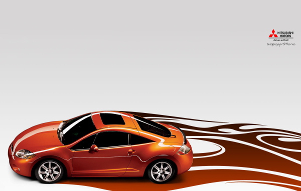 Оранжевый митсубиси