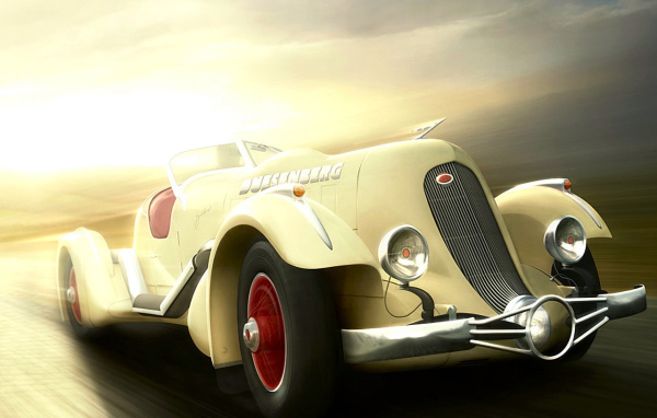 Ретро спортивный автомобиль