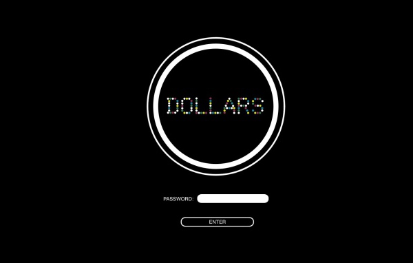 Авторизация для доступа к долларам, черный фон