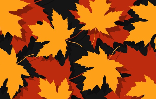 Фон из желтых кленовых листьев