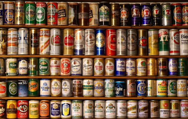 Пивная полка в магазине