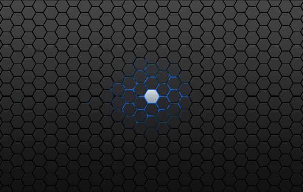 Голубая ячейка в черной структуре