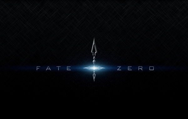 Голубые буквы, аниме Fate-Zero