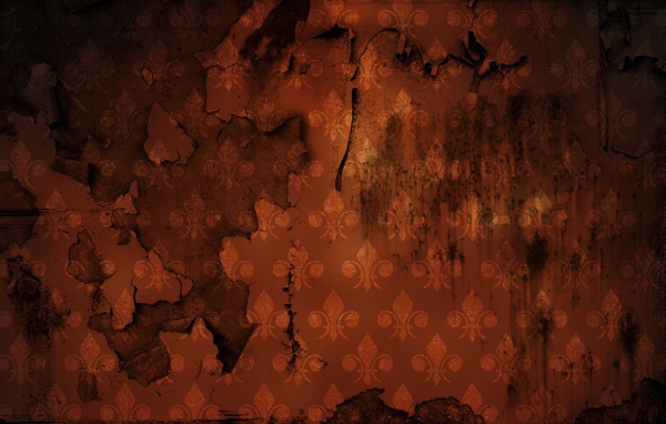 Обгоревшие коричневые обои
