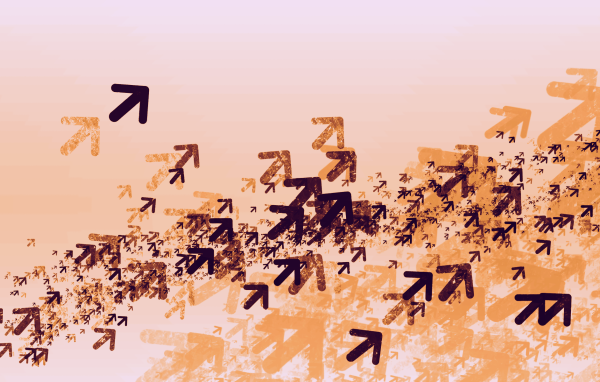 Облако стрелок указывает вверх