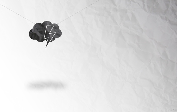 Туча с молнией, фон