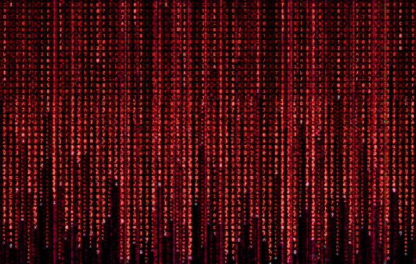 Код Матрицы, красный цвет