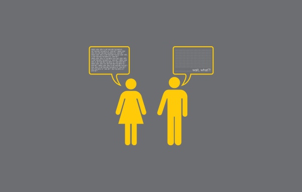 Диалог женщины и мужчины