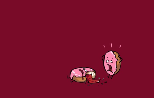 Пончик в ужасе