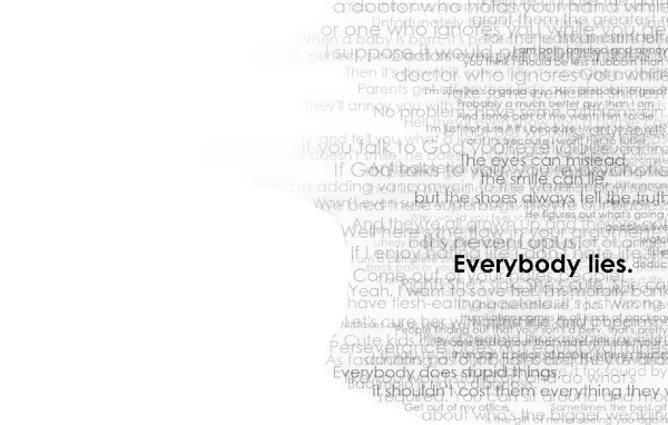 Все лгут, белый фон