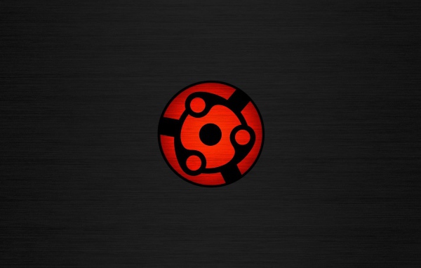 Глаз Шаринган аниме, серый фон