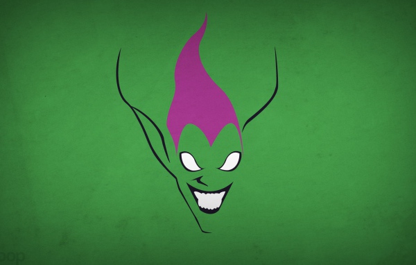 Зеленый Гоблин, зеленый фон