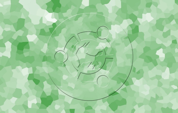 Зеленый абстрактный фон Убунту