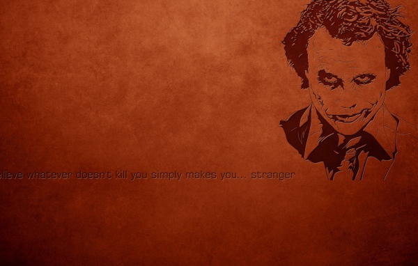 Джокер, красный фон, надпись