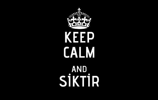 Сохраняйте спокойствие и идите прочь, черный фон