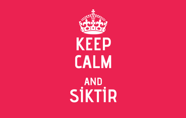 Сохраняйте спокойствие и идите прочь, розовый фон