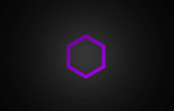 Сиреневый шестиугольник на сером фоне