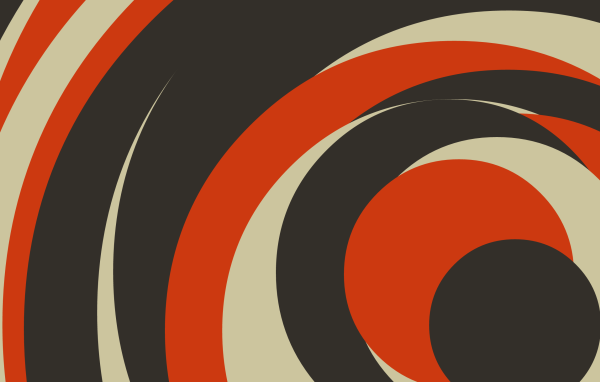 Смешение серых и оранжевых кругов