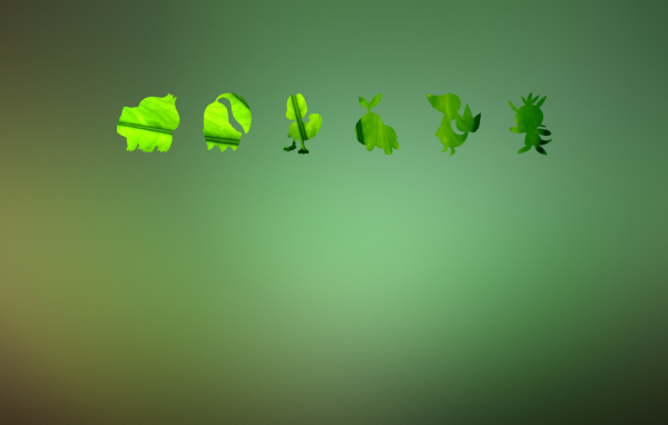 Покемоны, зеленый фон