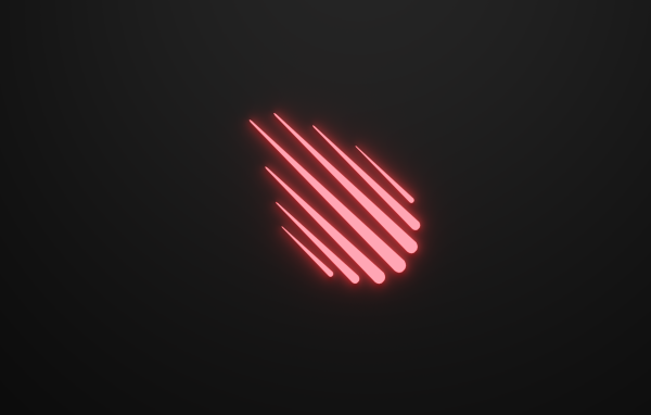 Красные метеоры на черном фоне