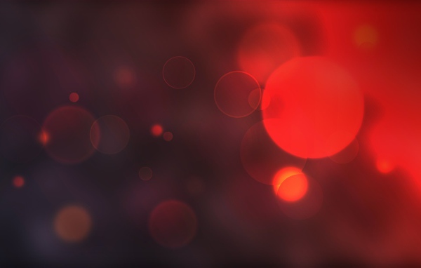 Круглые блики, красный фон