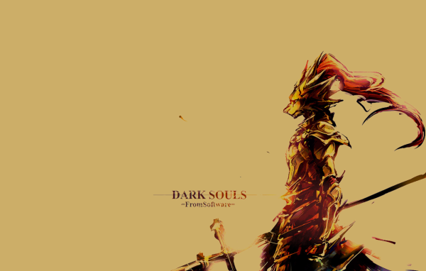 Игра Dark Souls, бежевый фон