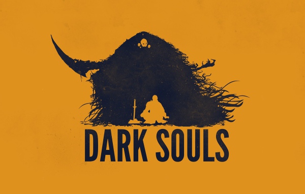 Игра Dark Souls, оранжевый фон