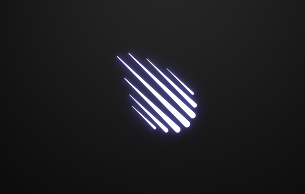 Белые метеоры на черном фоне