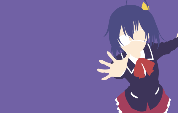 Мир аниме, сиреневый фон