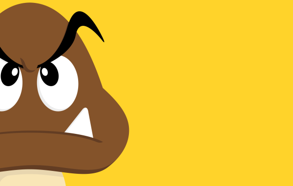 Желтый фон, игра Super Mario Bros