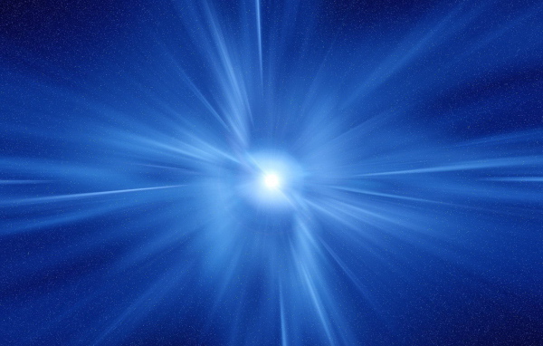 Синий фон с лучами