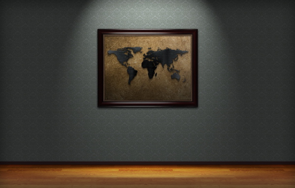 Карта мира на стене