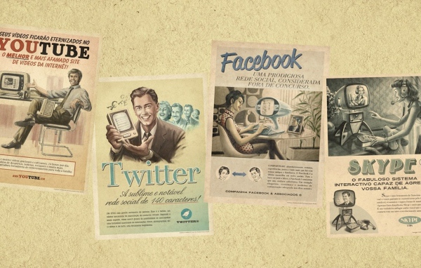 Ретро реклама интернет брендов