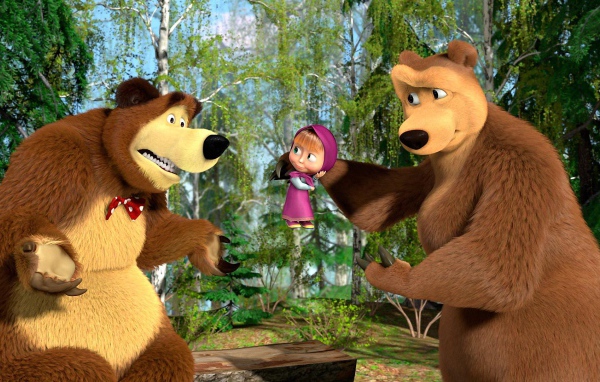Медведица недовольна Машей, мультфильм Маша и медведь