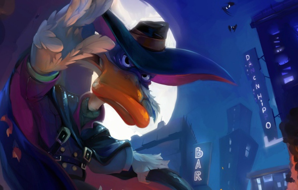 Утка из мультфильма Чёрный Плащ