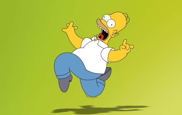 Гомер Симпсон быстро убегает