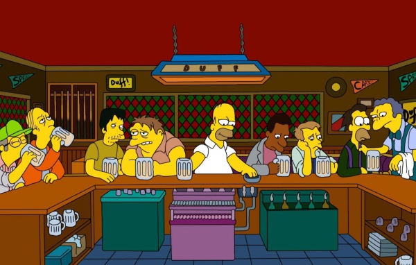 Гомер с друзьями в баре у Мо