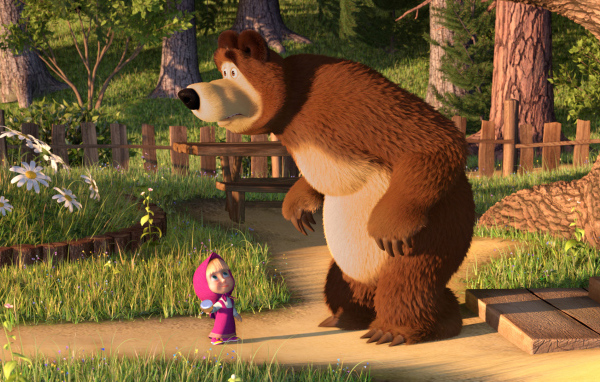 Маша зовет медведя гулять, мультфильм Маша и медведь