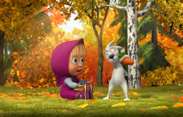 Маша и зайчик, мультфильм Маша и медведь